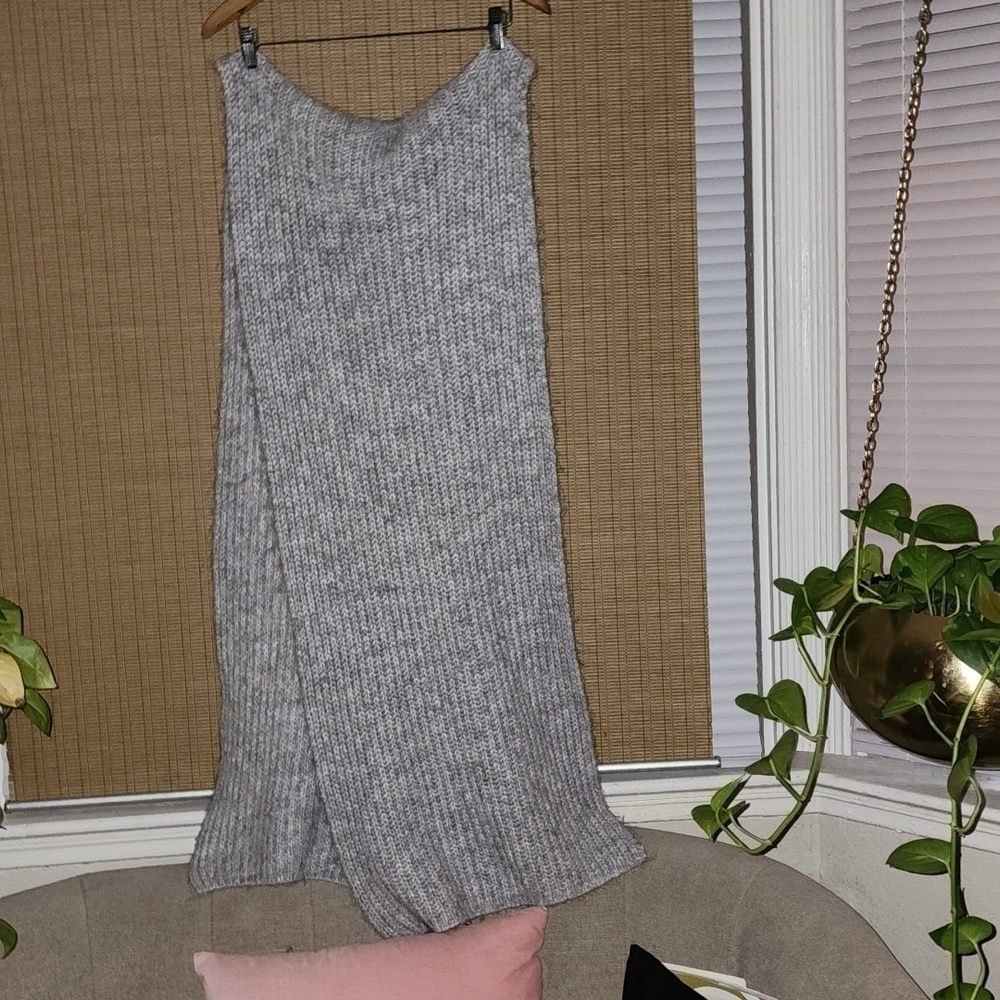 Long Warm Gray Shawl